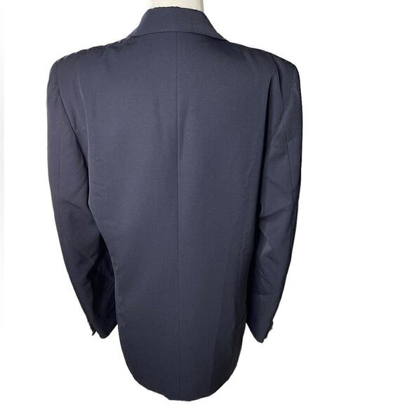 Vintage Valentino Unisex Blazer Jacket Gold Buttons Double Breast Size Large - Picture 4 of 15